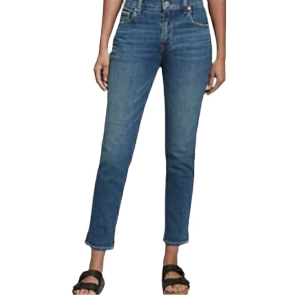 Gap Girlfriend Jeans Mid Rise Size 27 Relaxed Fit Straight Leg Boyfriend Jeans - Picture 3 of 11